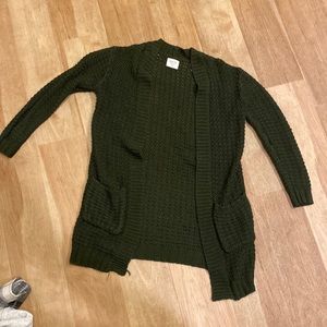 Dark Green Soft Cardigan